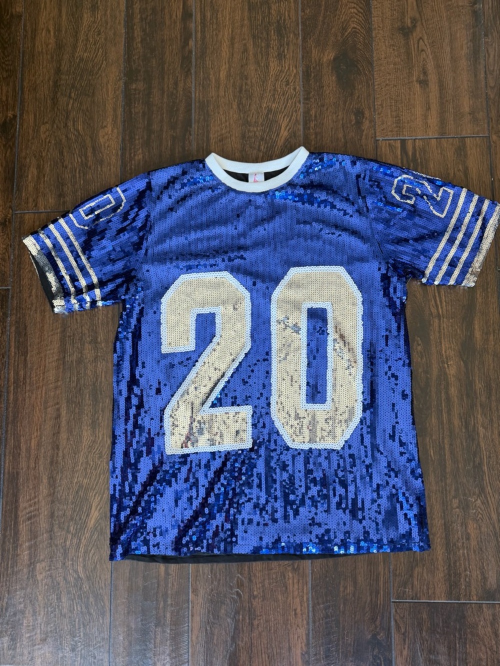 Blue Sequin Birthday 20 t-shirt Jersey Dress Dallas Cowboys Gameday Bling - Picture 2 of 9
